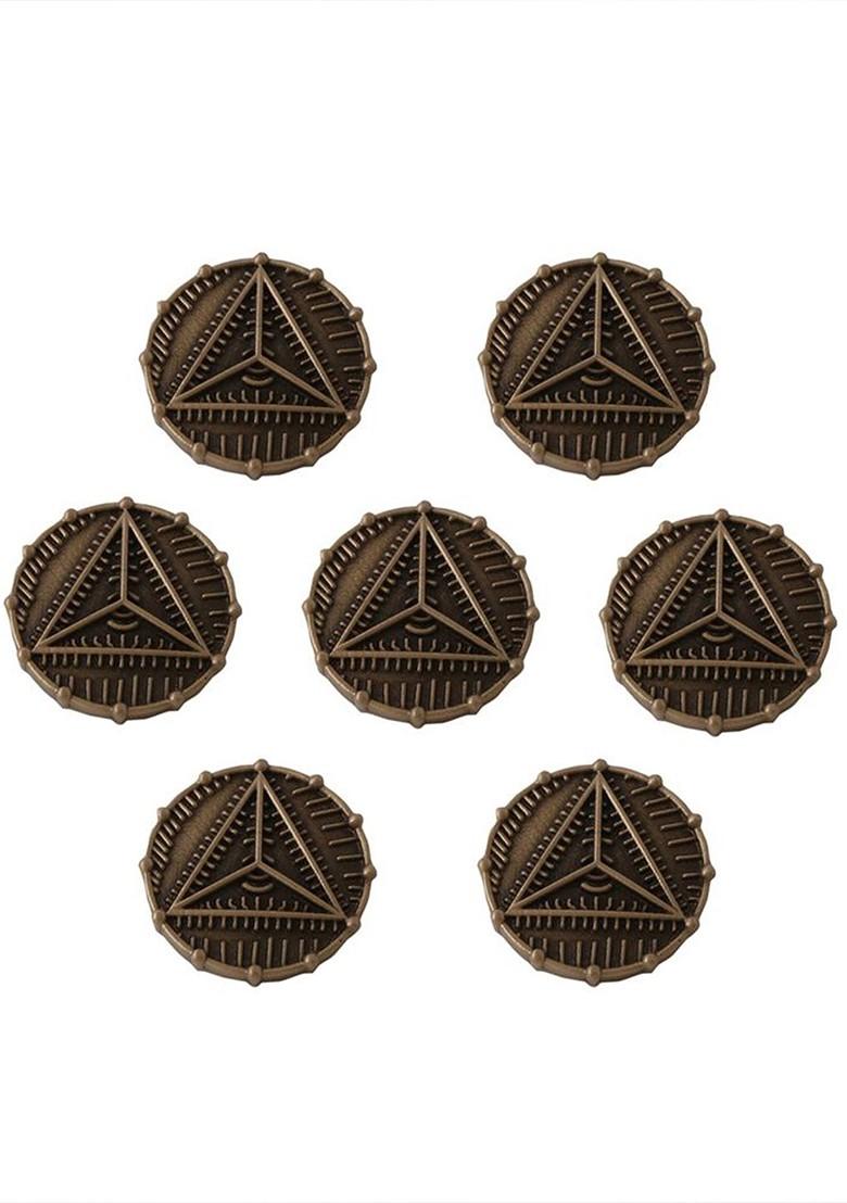 Men Set Of 7 Bermuda Triangle Buttons