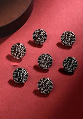 Men Set Of 7 Multi Star Buttons