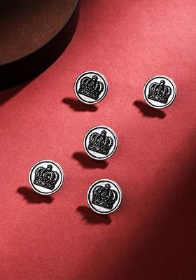 Men Set Of 5 Emperor Crown Button