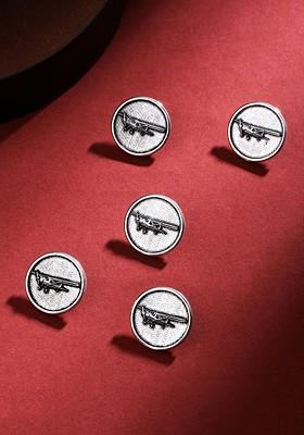 Men Set Of 5 Vintage Plane Buttons