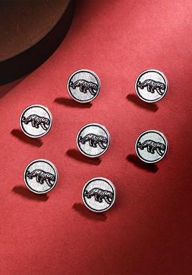 Men Set Of 7 Calm Chetaah Button