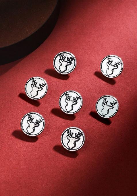 Men Set Of 7 Imperial Stag Buttons