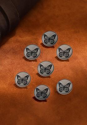 Men Set Of 7 Dainty Butterfly Buttons