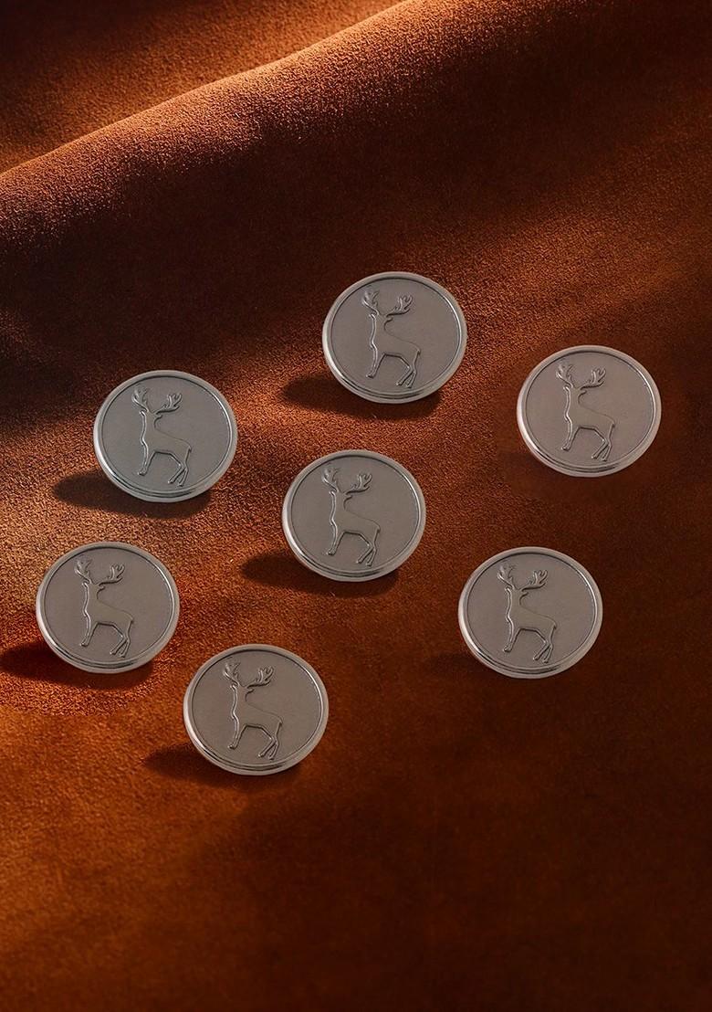 Men Set Of 7 Daring Deer Button