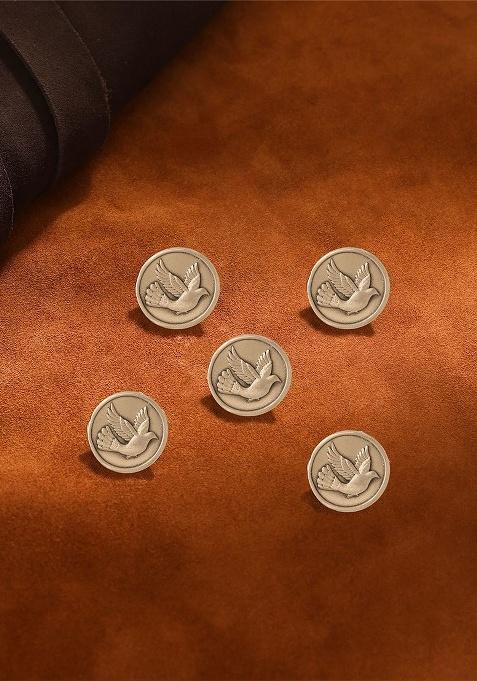 Men Set Of 5 Flying Bird Button