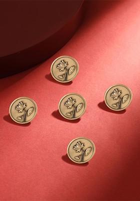 Men Set Of 5 Lotus Magic Buttons