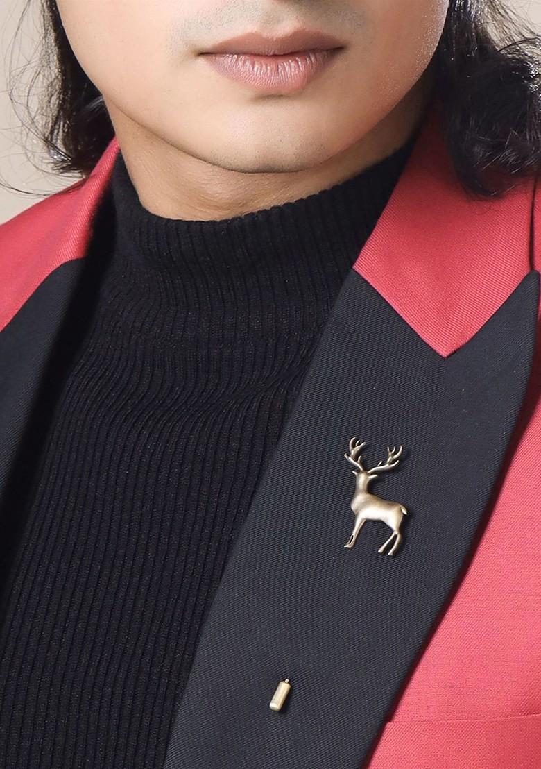 Men Daring Deer Lapel Pin Brooch