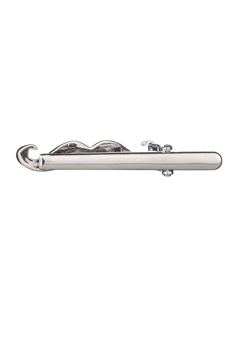 Men Brass Curved Moustache Tie Pin