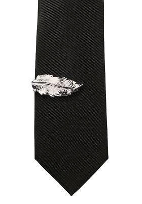 Men Brass Feather Tie Pin