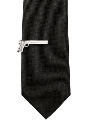 Men Brass Gun Tie Pin