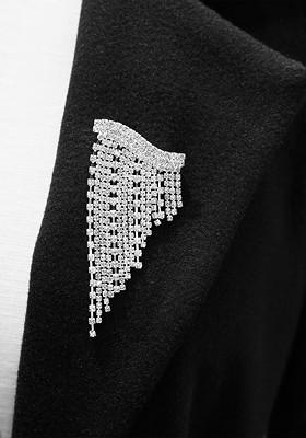 Women Stone Studded Brooch