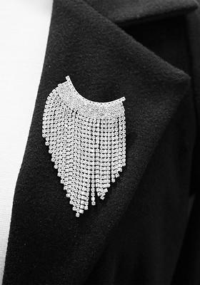 Women Stone Studded Brooch