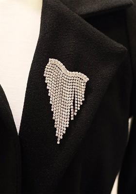 Women Stone Studded Brooch