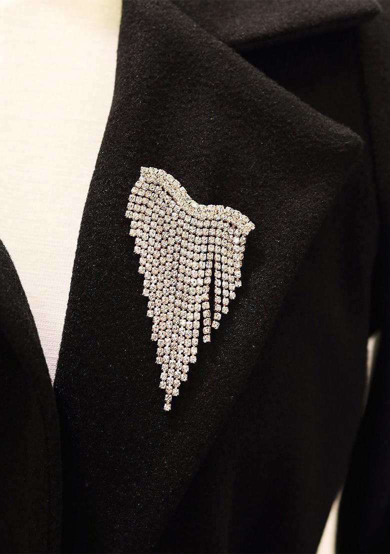 Women Stone Studded Brooch