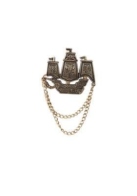 Men Vintage Ship Lapel Pin Brooch