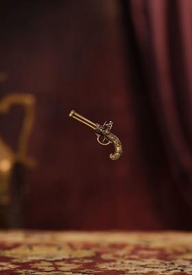 Men Antique Gold Toned Terminator Lapel Pin Brooch