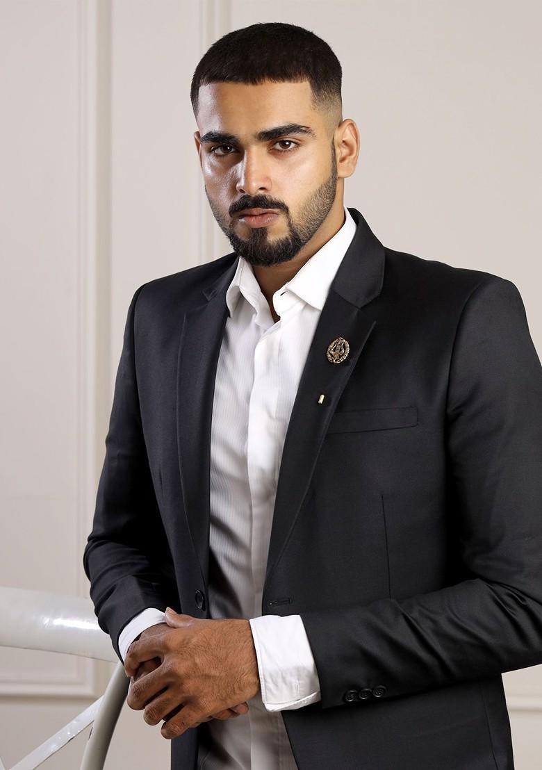 Men Antique Gold Toned Badge Lapel Pin Brooch