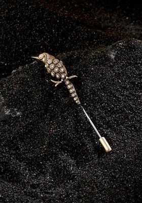 Men Gold Toned Bird Brooch Pin