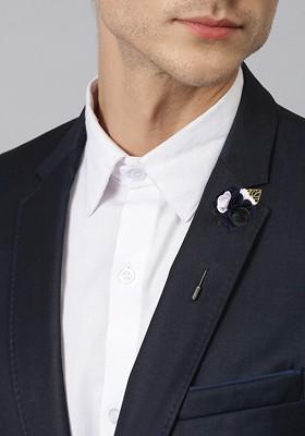 Men Blue Brooch Lapel Pin