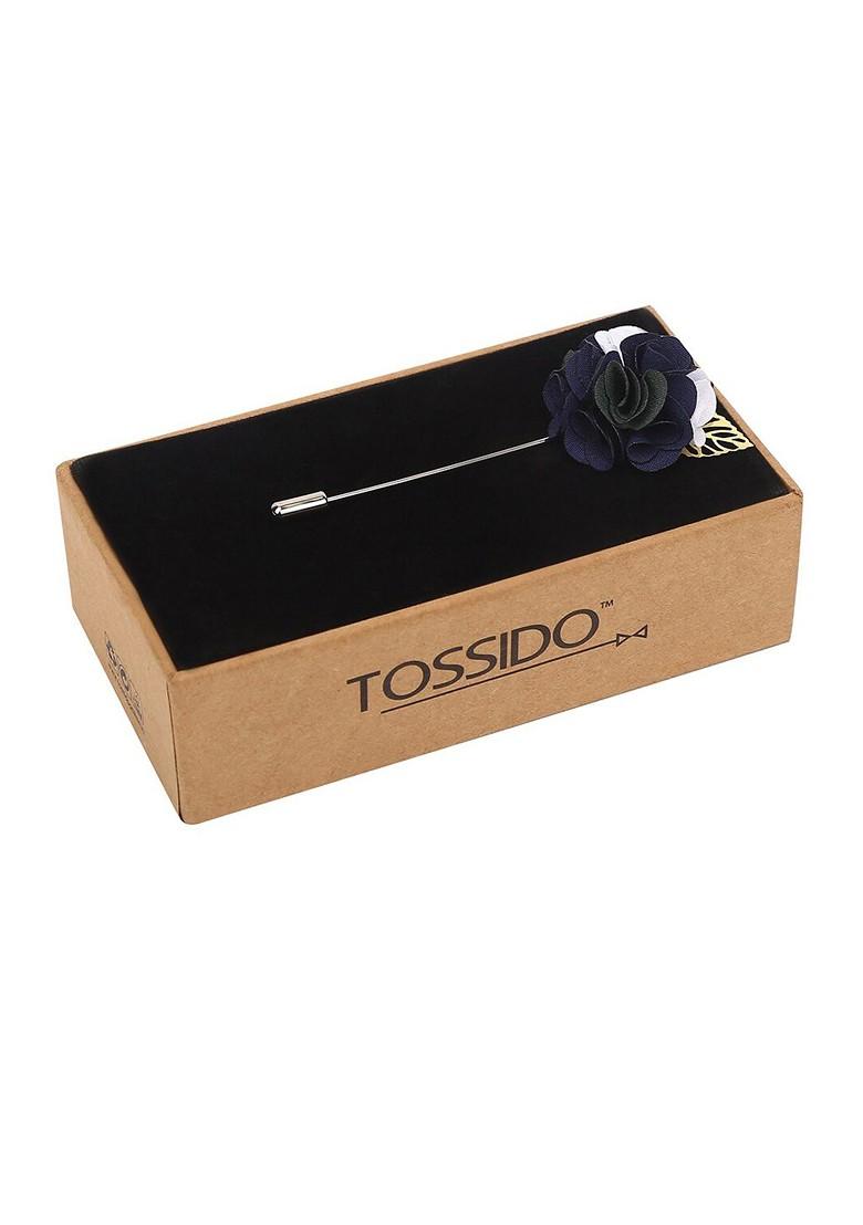 Men Blue Brooch Lapel Pin