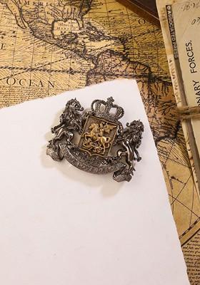 Men Metallic Toned Gold Toned Georgia Brooch