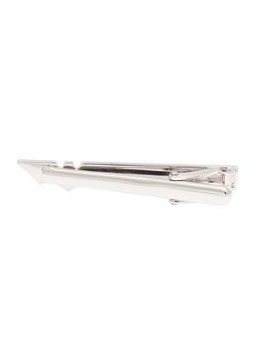 Men Silver Toned Bat Wing Tie Bar