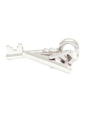 Men Silver Toned Key Tie Pin