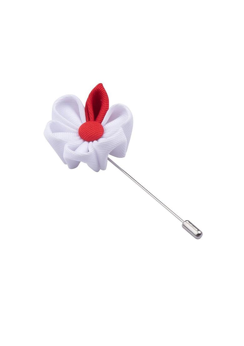 Men White Red Gazania Gazania Lapel Pin