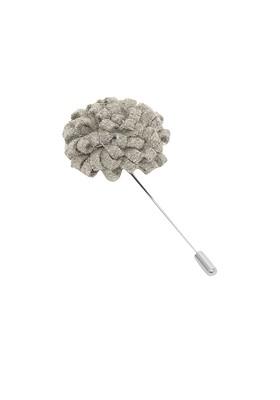 Men Grey Floral Lapel Pin