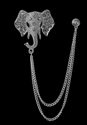 Silver Toned Plated Alloy Brooch