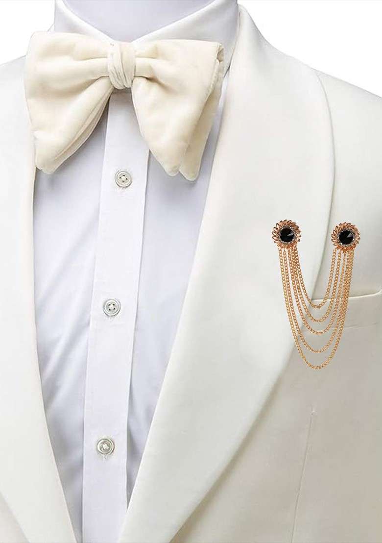 Rose Plated Alloy Brooch - Indya