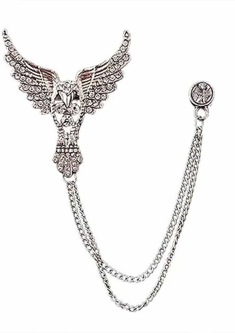 Silver Toned Plated Alloy Brooch