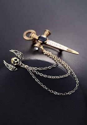 Gold Toned Plated Alloy Brooch