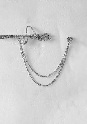 Silver Toned Plated Alloy Brooch