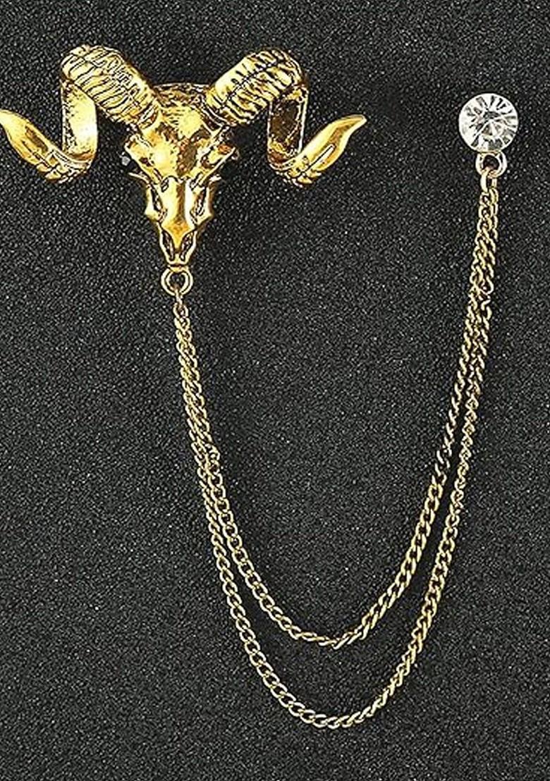 Gold Toned Plated Alloy Brooch