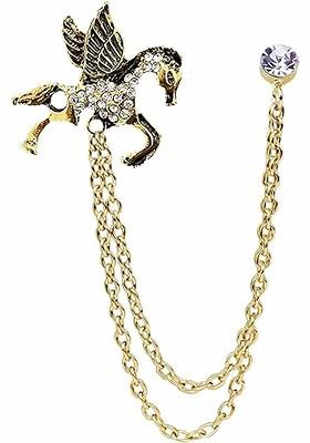 Gold Plated Zircon Studded Brooch