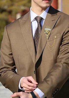 Gold Plated Zircon Studded Brooch