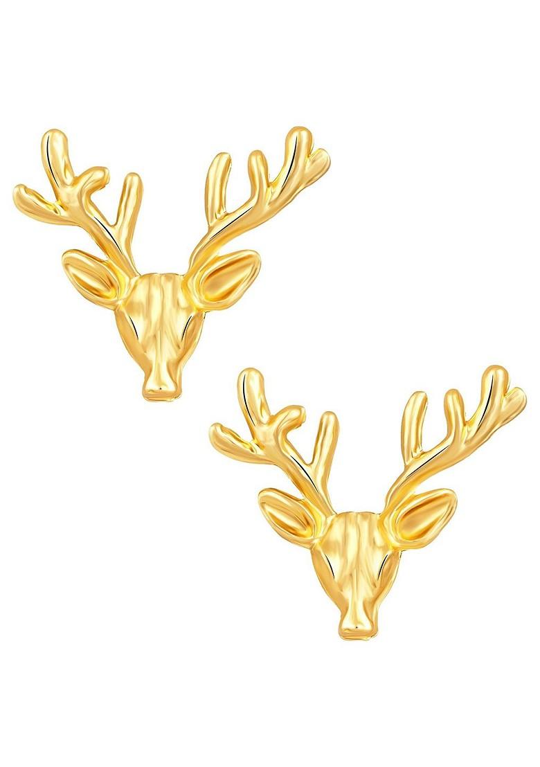 Set Of 2 Deer Face Shaped Wedding Brooch Lapel Pin Collor Pin