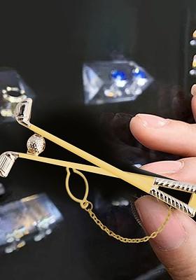 Men Golf Club Shaped Minimal Tie Pin