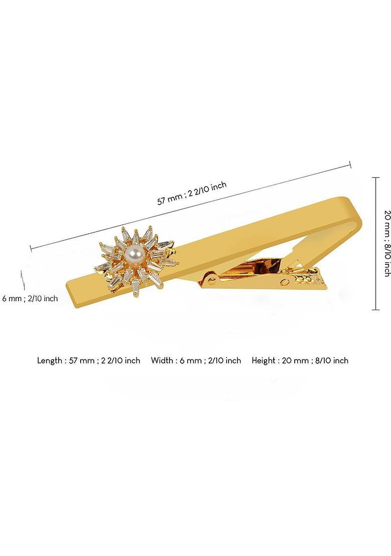 Men Zircon Studded Statement Tie Pin