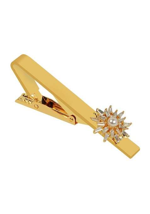 Men Zircon Studded Statement Tie Pin