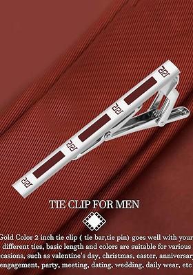 Men Silver Tie Pin Statement Brooch