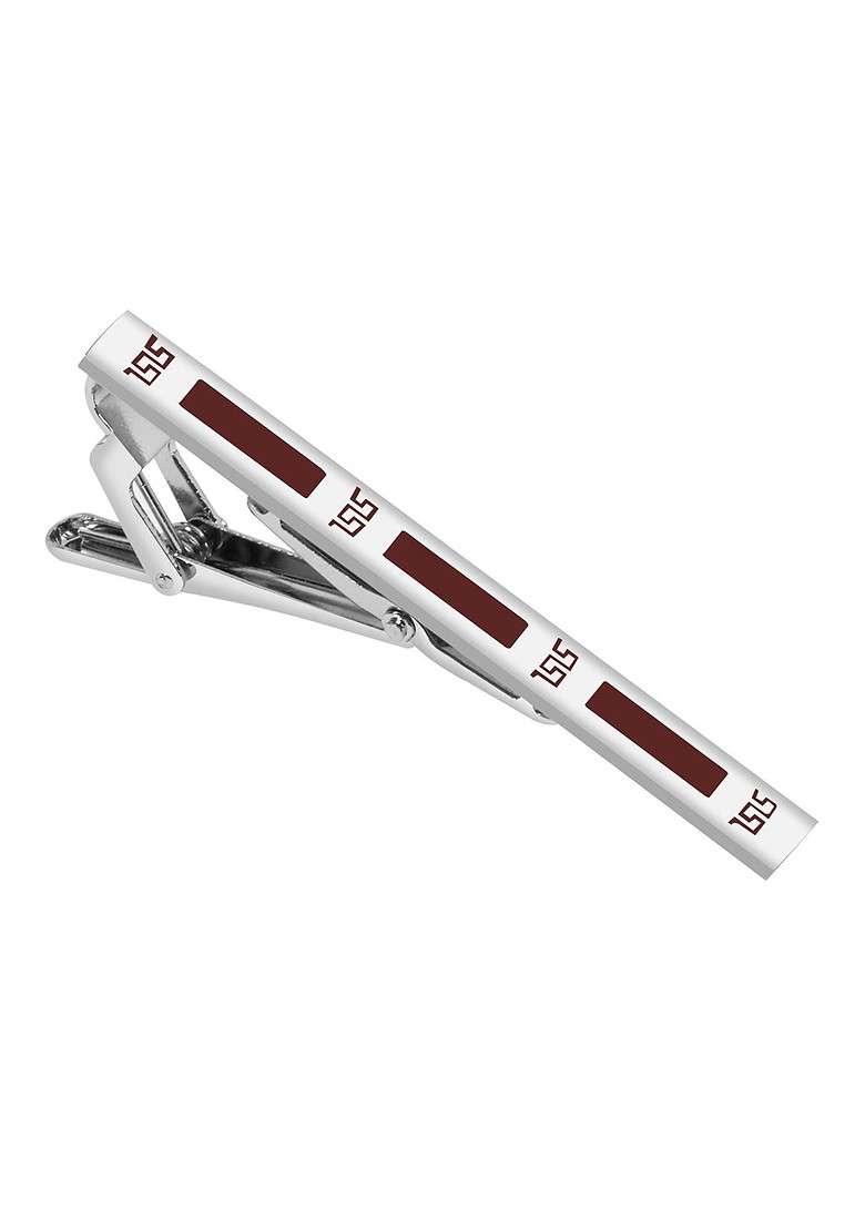 Men Silver Tie Pin Statement Brooch - Indya