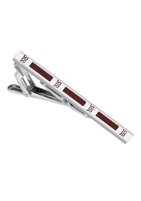 Men Silver Tie Pin Statement Brooch