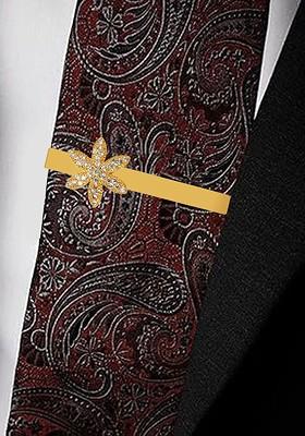 Men Zircon Studded Statement Tie Pin