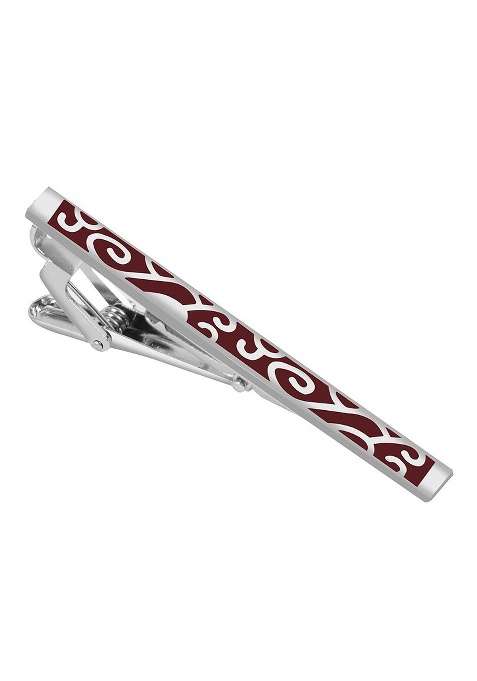 Men Silver Tie Pin Statement Brooch