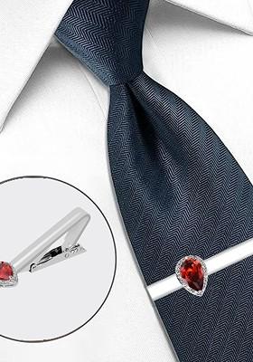 Men Zircon Studded Statement Tie Pin