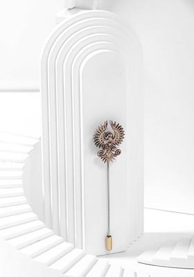Gold Toned Rising Phoenix Lapel Pin