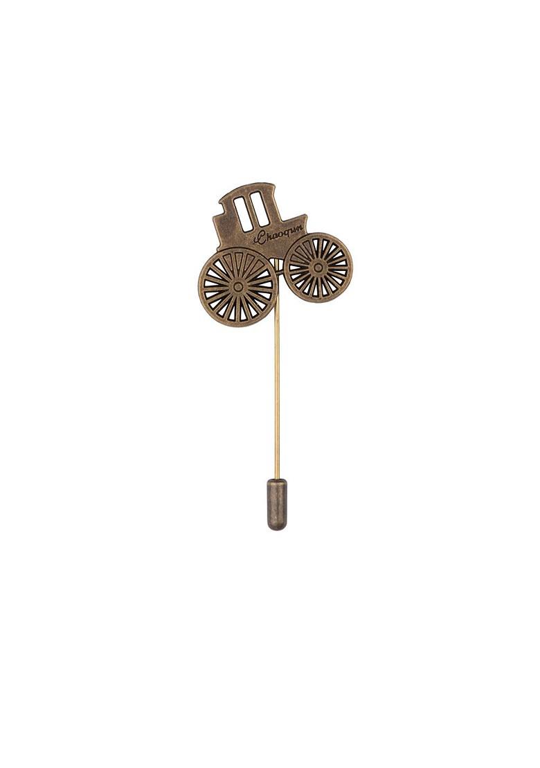 Men Copper Toned Solid Lapel Pin