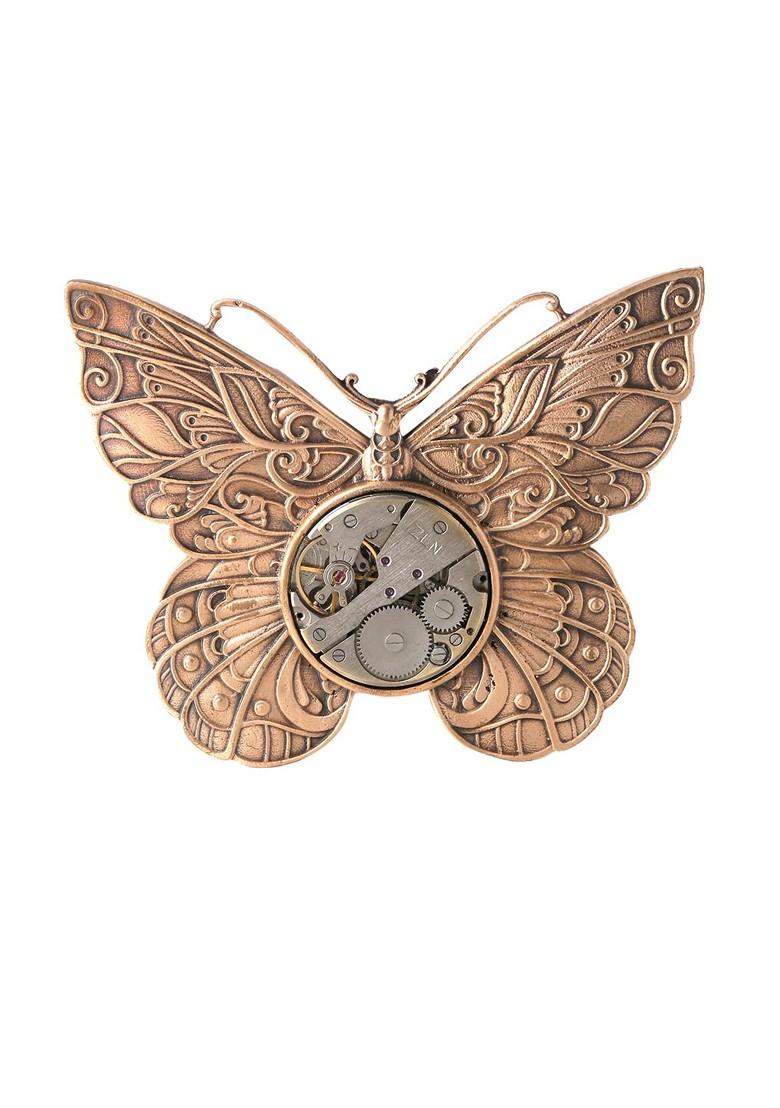 Men Brass Vintage Butterfly Brooch